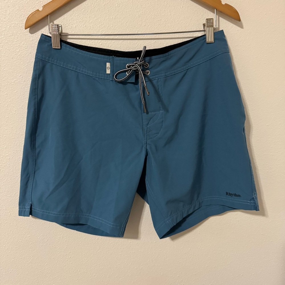 Rhythm Classic Stretch Trunk Mineral Blue Beach Resort Wear Summer-30